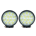 Set 2 Proiectoare LED TP-1642 auto offroad 42W 12V-24V 3520 lumeni ROTUNDE