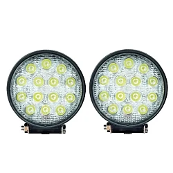 Set 2 Proiectoare LED TP-1642 auto offroad 42W 12V-24V 3520 lumeni ROTUNDE