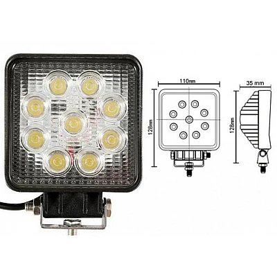Set 2 Proiector Led Offroad 9 Led 27W Patrat Auto Set 2 Proiector Led Offroad 9 Led 27W Patrat Auto