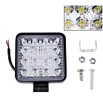 Set 2 Proiector PATRAT 16 led 12v-24v  48w  lumina alba 6000k Slim Set 2 Proiector PATRAT 16 led 12v-24v  48w  lumina alba 6000k Slim