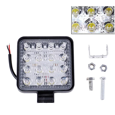 Set 2 Proiector PATRAT 16 led 12v-24v 48w lumina alba 6000k Slim Set 2 Proiector PATRAT 16 led 12v-24v 48w lumina alba 6000k Slim