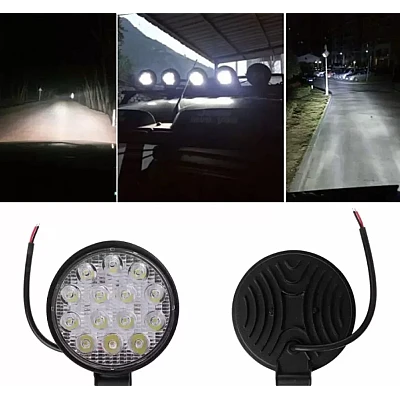 Set 2 Proiector ROTUND 14 LED 12v-24v 42w lumina alba 6000k SLIM Set 2 Proiector ROTUND 14 LED 12v-24v 42w lumina alba 6000k SLIM