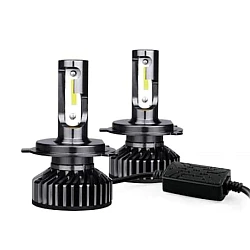 Set 2 becuri LED H11 F2 COB Canbus, 100W, lumina alb-rece, 12.000 lumeni