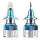 Set 2 becuri LED H4 cu doua faze Lumina Alba temperatura 8000k cu Ventilator Set 2 becuri LED H4 cu doua faze Lumina Alba temperatura 8000k cu Ventilator