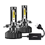 Set 2 becuri LED H4 auto cu doua faze F2 H4 putere 100W