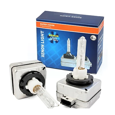 Set 2 becuri Xenon D1S White auto pentru far suport metalic 35W 6000K Set 2 becuri Xenon D1S White auto pentru far suport metalic 35W 6000K