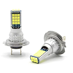 Set 2 becuri auto LED H7 30LED putere 80W cu 4000LM si temperatura culoare 6000K