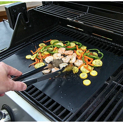 Set 2 folii antiaderente BBQ Grill Matt din teflon pentru gratar Set 2 folii antiaderente BBQ Grill Matt din teflon pentru gratar