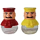 Set 2 solnite pentru sare si piper in forma de bucatar Set 2 solnite pentru sare si piper in forma de bucatar
