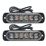 Set 2 x Lumini de Avertizare 6 LED pentru platforma ATV Tractor Jeep Off Road
