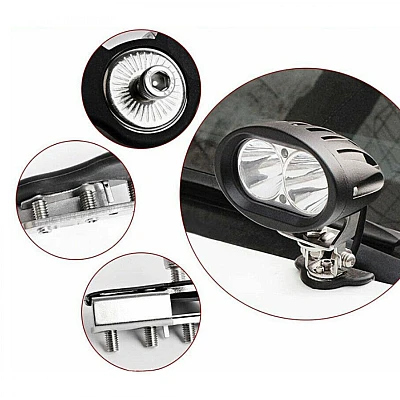 Set 2 x Suport Capota FICSI pentru fixare LED BAR / proiectoare capota universal dreptunghiular