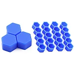 Set 20 capace prezoane 17" ALBASTRE din Silicon pentru jante