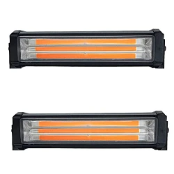 Set 2X Rampa avertizare galbena 3 LED COB