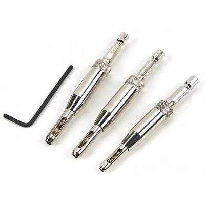 Set 3 Burghie cu Zencuitor si Limitator pentru Balamale Set 3 Burghie cu Zencuitor si Limitator pentru Balamale