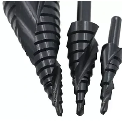 Set 3 Burghie In Trepte Spiralate HSS 4-32 Freze NEGRE Set 3 Burghie In Trepte Spiralate HSS 4-32 Freze NEGRE