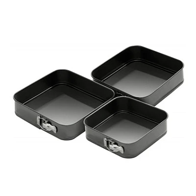Set 3 Tavi forma patrata pentru Prajituri/Tort Set 3 Tavi forma patrata pentru Prajituri/Tort