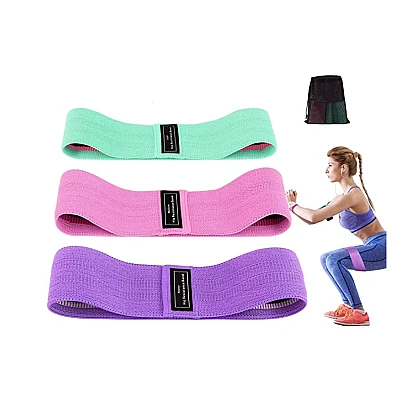 Set 3 benzi elastice fitness 3 niveluri de rezistenta pentru coapse fese si picioare Set 3 benzi elastice fitness 3 niveluri de rezistenta pentru coapse fese si picioare