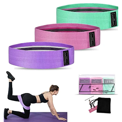 Set 3 benzi elastice fitness 3 niveluri de rezistenta pentru coapse fese si picioare Set 3 benzi elastice fitness 3 niveluri de rezistenta pentru coapse fese si picioare