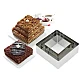 Set 3 forme pentru tort patrat inox Set 3 forme pentru tort patrat inox