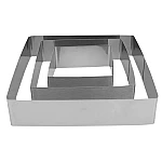 Set 3 forme pentru tort patrat inox