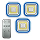 Set 3 lampi LED COB patrate cu telecomanda si control de la distanta ALBE Set 3 lampi LED COB patrate cu telecomanda si control de la distanta ALBE