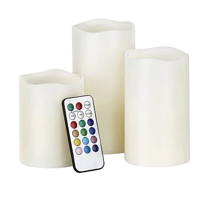 Set 3 lumanari cu LED si telecomanda, Luma Candles