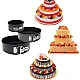 Set 3 tavi de tort cu dimensiuni diferite si fund detasabil 22-24-26 Set 3 tavi de tort cu dimensiuni diferite si fund detasabil 22-24-26
