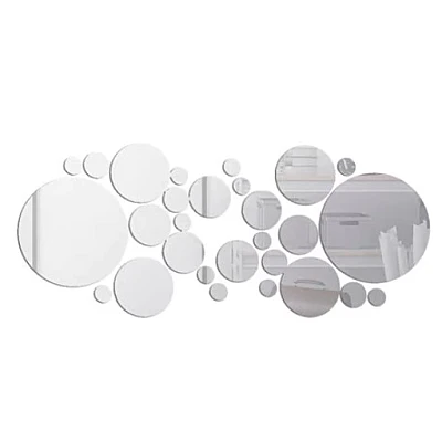 Set 30 Oglinzi decorative din Sticla Acrilica pentru design interior model rotund Set 30 Oglinzi decorative din Sticla Acrilica pentru design interior model rotund