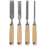 Set 4 Dalti cu maner de lemn 