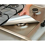 Set 4 Folii TEFLON GRI Detasabile pentru Aragaz din Teflon  Lavabila  Reutilizabila 