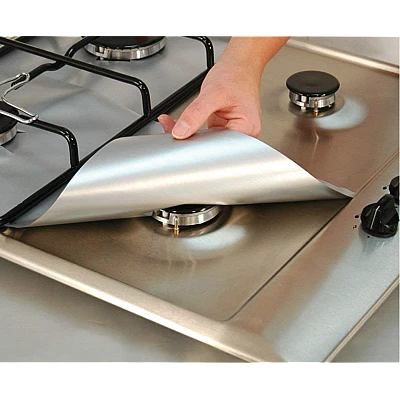 Set 4 Folii TEFLON GRI Detasabile pentru Aragaz din Teflon Lavabila Reutilizabila Set 4 Folii TEFLON GRI Detasabile pentru Aragaz din Teflon Lavabila Reutilizabila