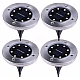 Set 4 Lampi Solare metalice Argintii Disk Lights pentru gradina Set 4 Lampi Solare metalice Argintii Disk Lights pentru gradina