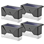 Set 4 Lampi Solare pentru Gard si Stalp cu Senzor de Miscare