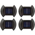 Set 4 Lampi solare cu lumina bidirectionala 2 led / lampa 
