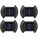 Set 4 Lampi solare cu lumina bidirectionala 4 led / lampa Set 4 Lampi solare cu lumina bidirectionala 4 led / lampa