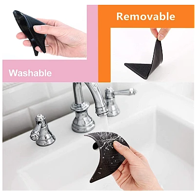 Set 4 Triunghiuri Anti Alunecare Auto Adezive pentru Fixare Covor 16cm Set 4 Triunghiuri Anti Alunecare Auto Adezive pentru Fixare Covor 16cm