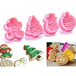 Set 4 forme pentru biscuiti model CRACIUN
