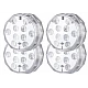 Set 4 lampi LED RGB cu telecomanda rezistente la apa Set 4 lampi LED RGB cu telecomanda rezistente la apa