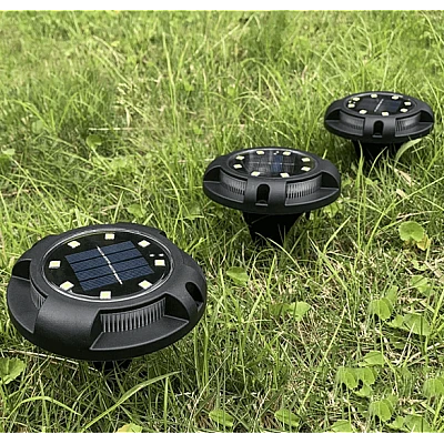 Set 4 lampi solare pentru curte cu picioruse detasabile si led lateral Set 4 lampi solare pentru curte cu picioruse detasabile si led lateral