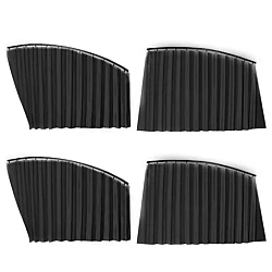 Set 4 parasolare retractabile auto geamuri laterale fata-spate NEGRE