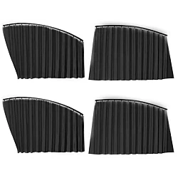 Set 4 parasolare retractabile auto geamuri laterale fata-spate NEGRE