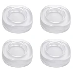 Set 4 picioruse TRANSPARENTE din silicon antivibratie pentru masina de spalat
