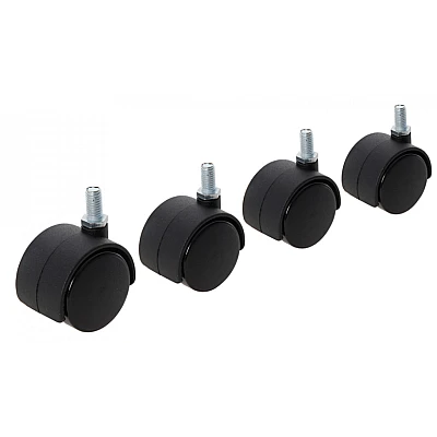 Set 4 roti pvc cu surub , mobila negre Set 4 roti pvc cu surub , mobila negre