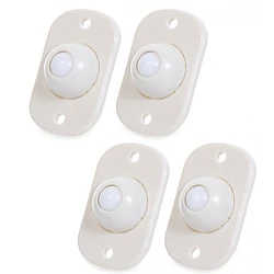 Set 4 rotite pivotante cu adeziv de lipit cu bila din plastic