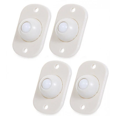 Set 4 rotite pivotante cu adeziv de lipit cu bila din plastic Set 4 rotite pivotante cu adeziv de lipit cu bila din plastic