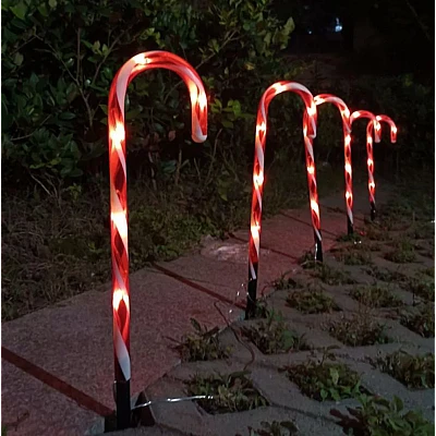 Set 5 Acadele de exterior incarcare solara 40 cm decoratiune luminoasa Set 5 Acadele de exterior incarcare solara 40 cm decoratiune luminoasa