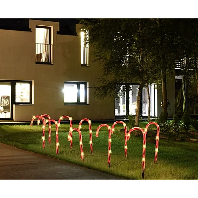 Set 5 Acadele de exterior incarcare solara 40 cm decoratiune luminoasa Set 5 Acadele de exterior incarcare solara 40 cm decoratiune luminoasa