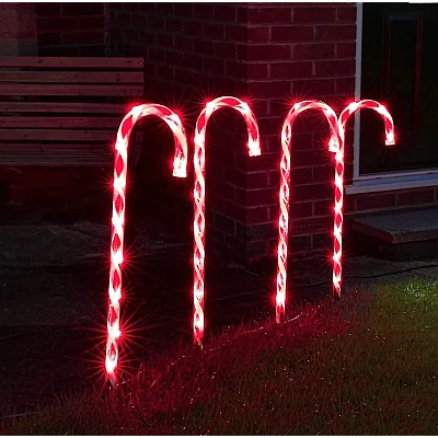 Set 5 Acadele de exterior incarcare solara 40 cm decoratiune luminoasa Set 5 Acadele de exterior incarcare solara 40 cm decoratiune luminoasa