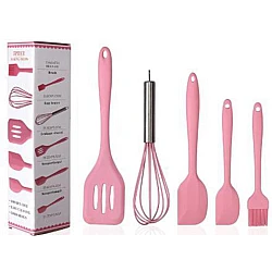 Set 5 ustensile bucatarie din silicon ROZ