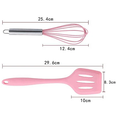Set 5 ustensile bucatarie din silicon ROZ Set 5 ustensile bucatarie din silicon ROZ